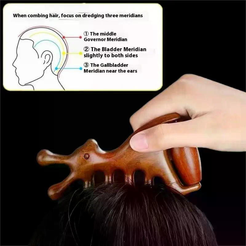 Hair Care Elseve - Pente de massagem de madeira cabeça