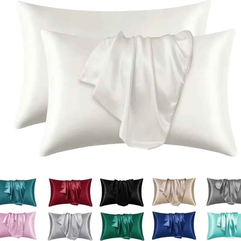 Satin Pillowcase Silk - 1/2 Peças de Fronha de Seda