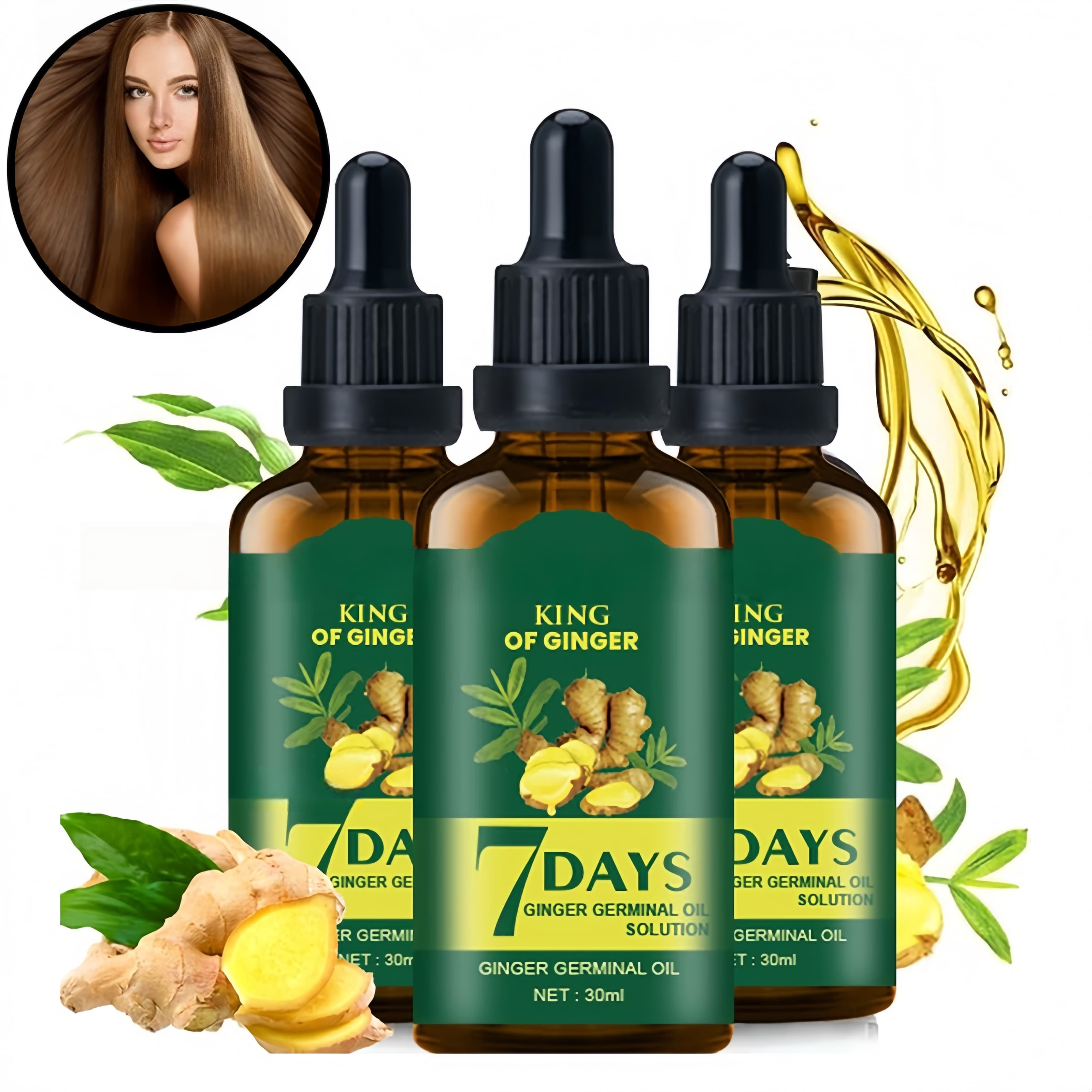 Hair Care Fragrance Essential Oil - Óleo para Crescimento Capilar com Gengibre