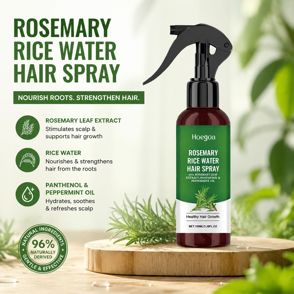 Hair Care With Rice Water - Spray Capilar de Água de Arroz
