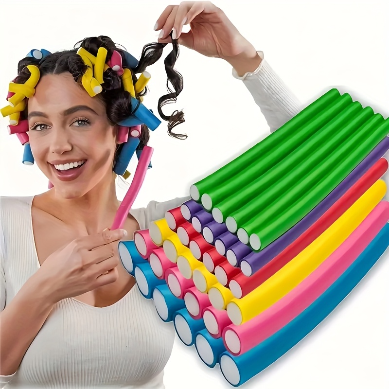 Hair Roller Set Flexi - Rolos de Cabelo/Flex Rods para Cabelo/Flexi