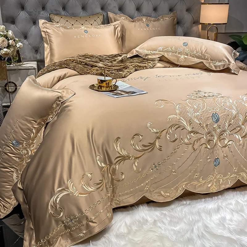 Satin Pillowcase Silk - Lençol de estilo europeu, conjunto de