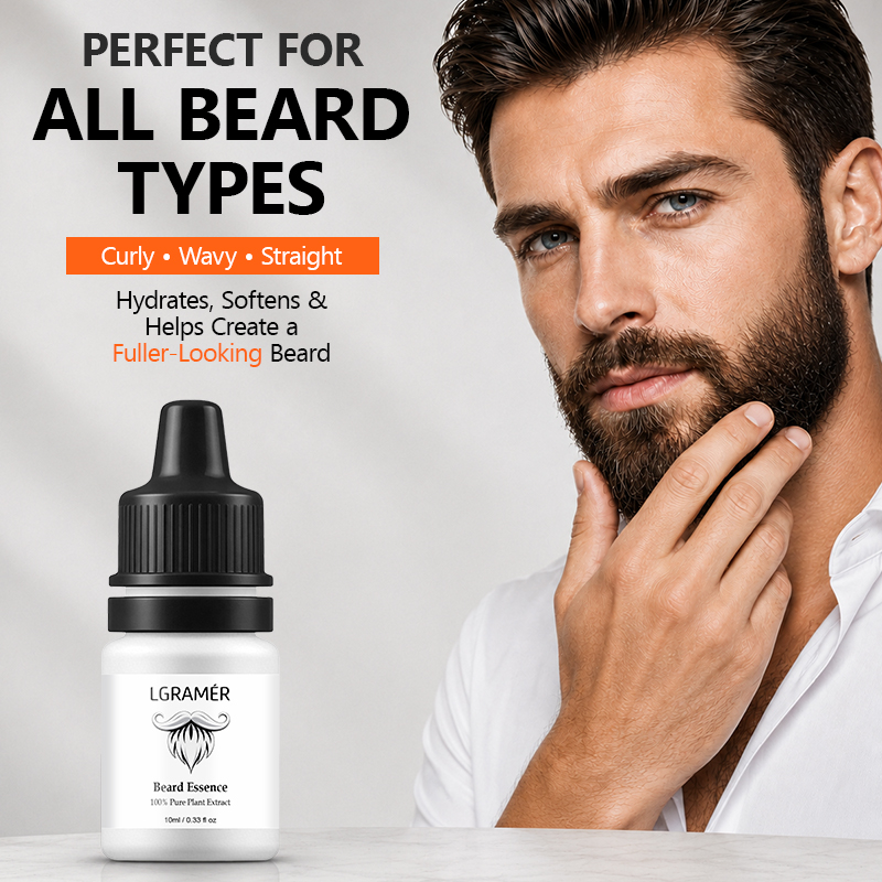 Hair Care Natur - Sérum para Crescimento de Barba Masculina,