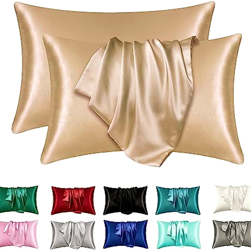 Satin Pillowcase Silk - Conjunto de 2 Fronhas de Seda