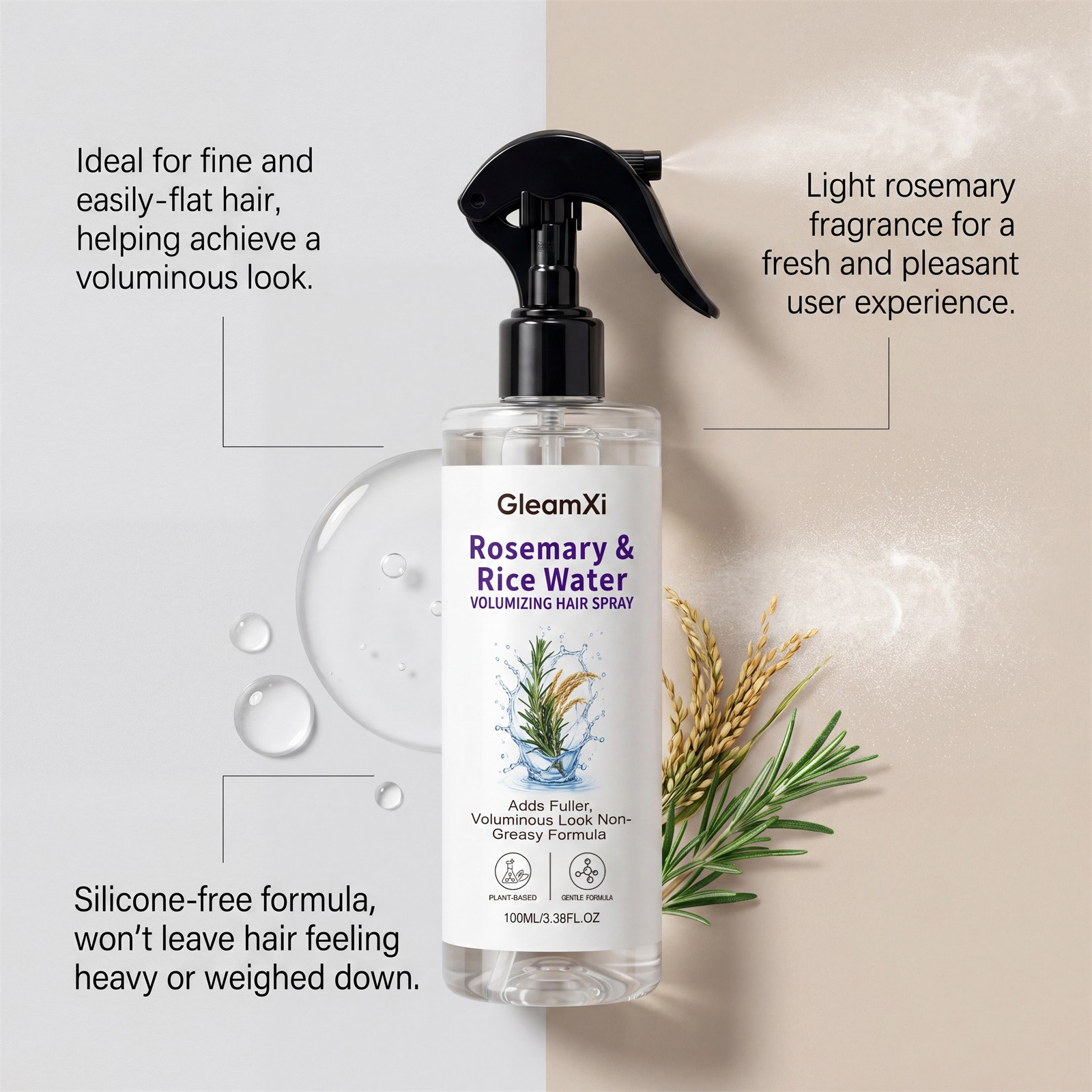 Spray Capilar de Alecrim e Águ - Hair Care With Rice Water avaliação e preço