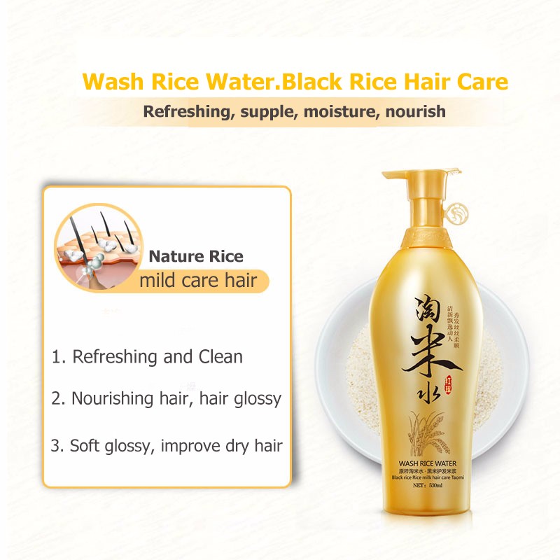 Bioaqua-shampoo com água de ar - Hair Care With Rice Water avaliação e preço