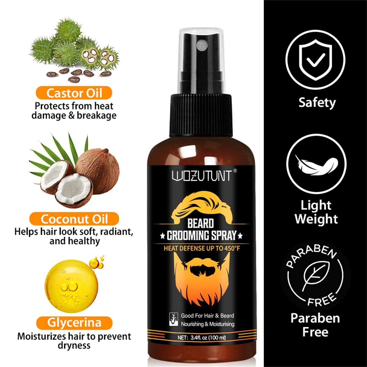 Spray para Cuidado da Barba, P - Hair Care Heat Protectant avaliação e preço