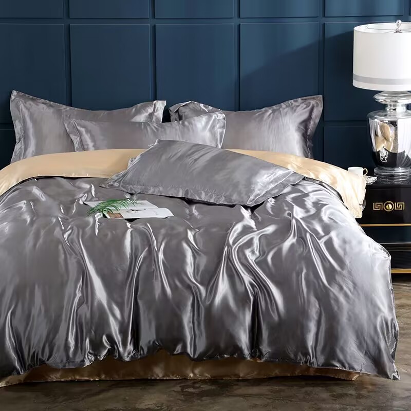 Conjunto de Capa de Edredom de - Satin Pillowcase Silk avaliação e preço