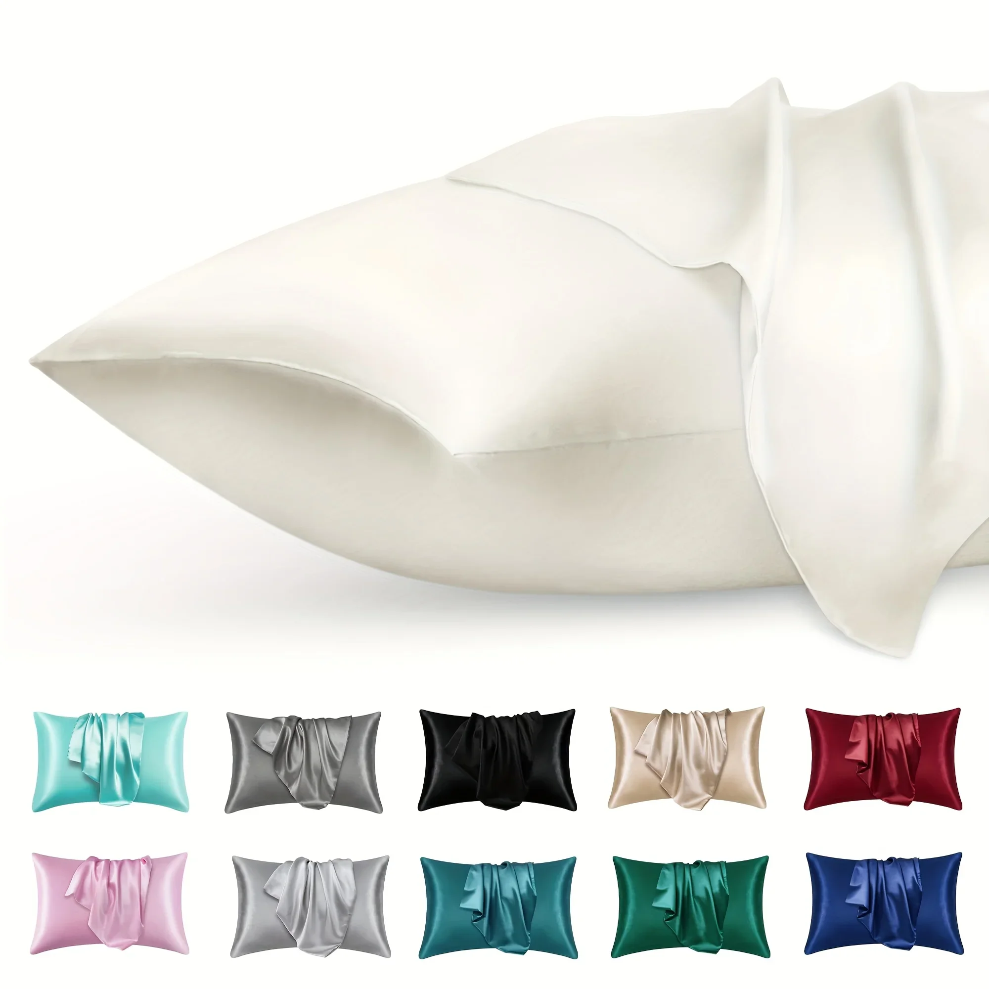 2 pçs luxo cetim envelope fron - Satin Pillowcase Silk avaliação e preço
